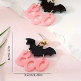 Halloween Bat Boo Dangle Earrings - Trendsi - Flyclothing LLC