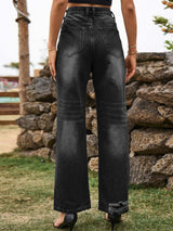 Distressed Jeans with Pockets - Trendsi - Flyclothing LLC