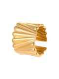 18K Gold-Plated Wide Band Statement Ring - Trendsi - Flyclothing LLC