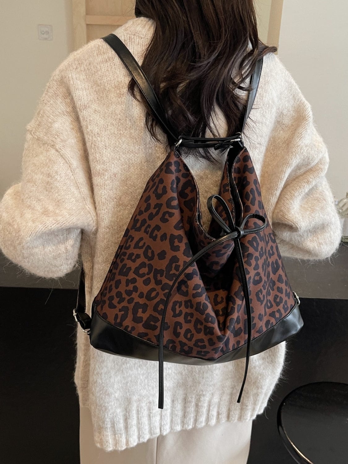 Leopard Dual Purpose Crossbody Bag - Trendsi