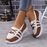Mesh Contrast Flat Slip-Ons - Trendsi - Flyclothing LLC