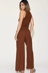Basic Bae Full Size Ribbed Tank and Wide Leg Pants Set - ShopBasicbae - Flyclothing LLC
