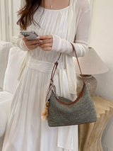 Woven Shoulder Bag with Tassel - Trendsi - Flyclothing LLC