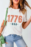 Graphic Round Neck Short Sleeve T-Shirt - Trendsi - Flyclothing LLC