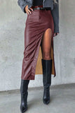 Slit Midi Skirt with Pockets - Trendsi - Flyclothing LLC