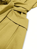 Tie Waist Sleeveless Midi Dress with Pockets - Trendsi