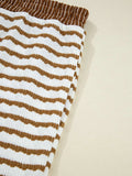Stripe Collared Top and Drawstring Pant Set - Trendsi - Flyclothing LLC