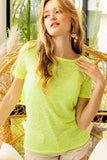 BiBi Burn Out Knit Top with Back Double Twist Detail - Trendsi - Flyclothing LLC