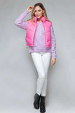 Snobbish Zip Up Turtleneck Shiny Quilted Vest - Trendsi - Flyclothing LLC