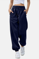 Elastic Waist Joggers with Pockets - Trendsi - Flyclothing LLC