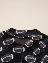 Game Day Mesh Sheer Long Sleeve Top - Trendsi - Flyclothing LLC
