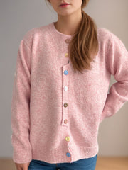 Button Down Long Sleeve Cardigan - Trendsi