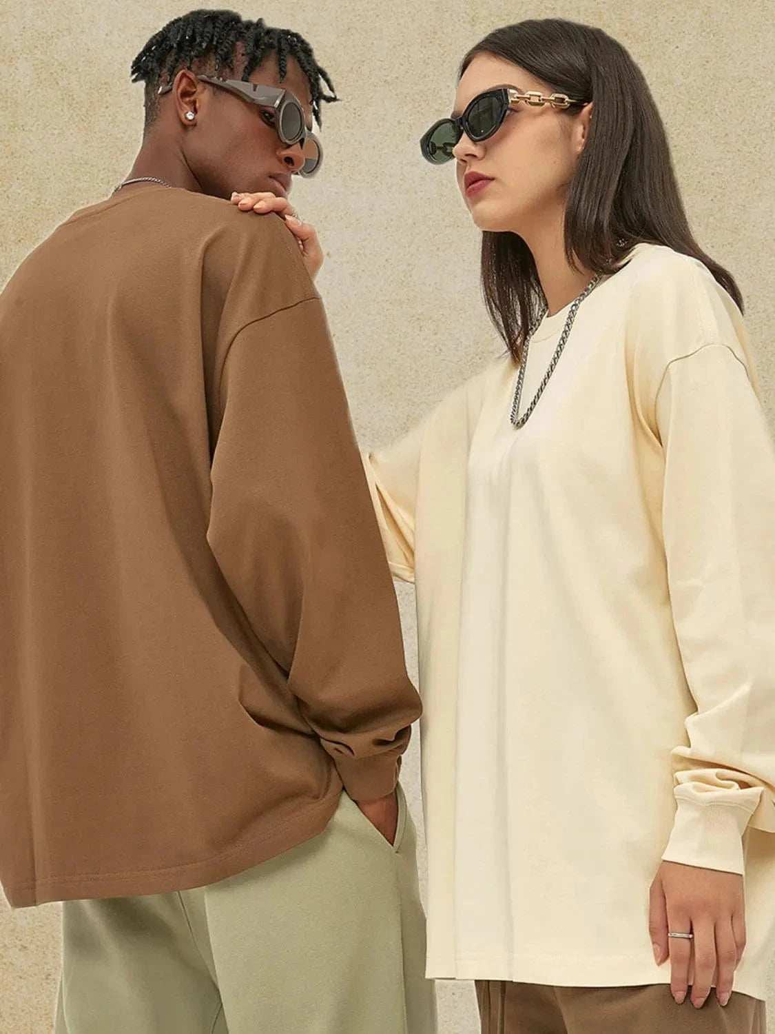 Men's Round Neck Long Sleeve T-Shirt - Trendsi - Flyclothing LLC