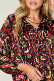 Double Take Full Size Printed Button Up Long Sleeve Shirt - Trendsi - Flyclothing LLC