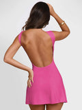 Backless Wide Strap Mini Dress - Trendsi - Flyclothing LLC