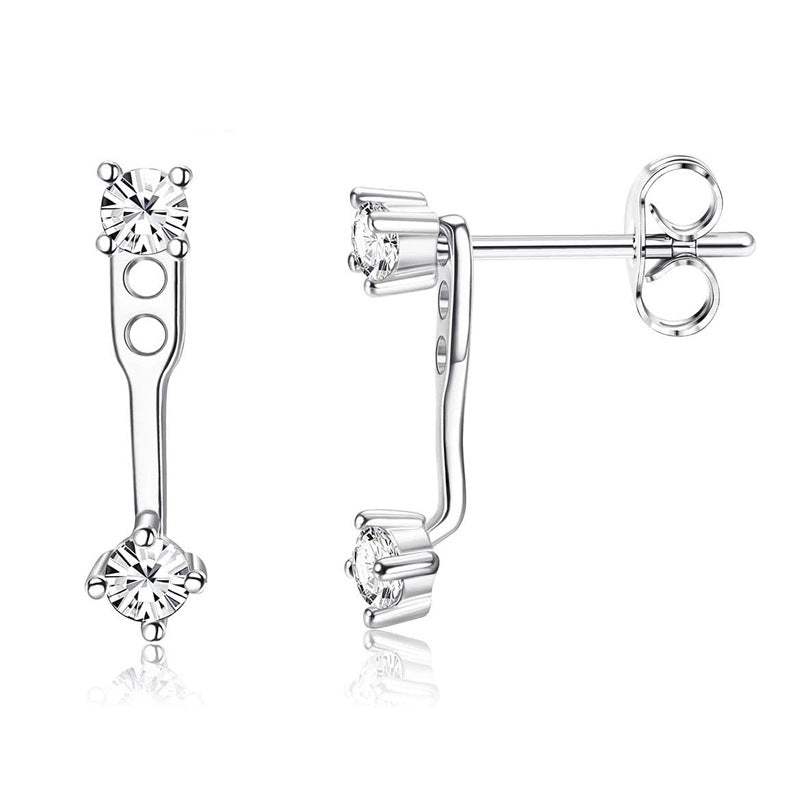 Womens Brass Earrings Set With Silver Needles And Real Gold Plating - My Store - Flyclothing LLC