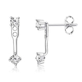 Womens Brass Earrings Set With Silver Needles And Real Gold Plating - My Store - Flyclothing LLC