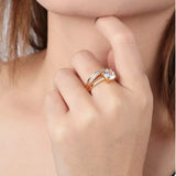 18K Gold-Plated Zircon Ring - Trendsi - Flyclothing LLC
