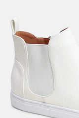 Beast Fashion Faux Suede Elastic Side Panel Sneakers - Trendsi - Flyclothing LLC