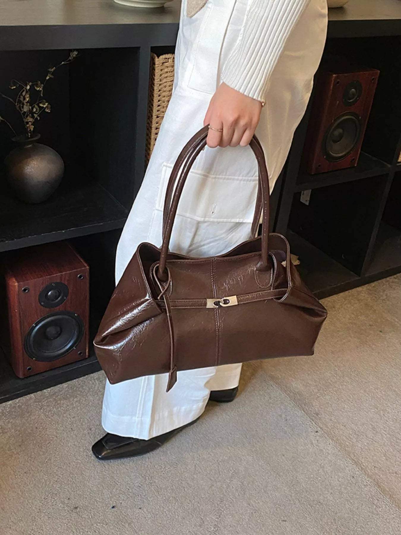 PU Leather Shoulder Bag - Trendsi - Flyclothing LLC