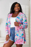 Double Take Floral Open Front Long Sleeve Cardigan - Trendsi