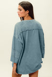 BiBi High-Low Washed T-Shirt - Trendsi