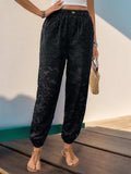 Pocketed Lace Elastic Waist Pants - Trendsi - Flyclothing LLC