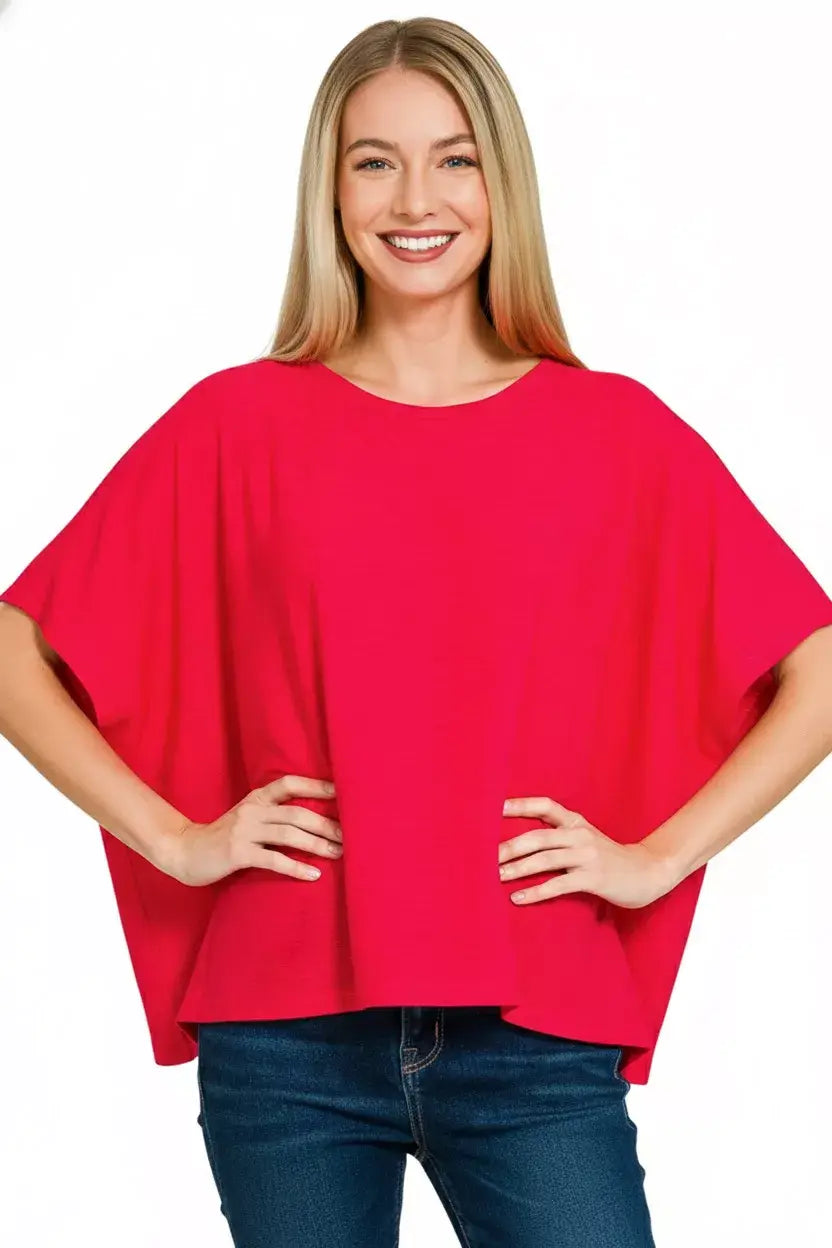 Zenana Round Neck Short Sleeve T-Shirt - Trendsi - Flyclothing LLC