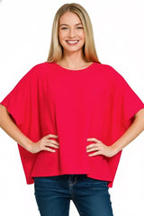 Zenana Round Neck Short Sleeve T-Shirt - Trendsi - Flyclothing LLC