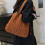 Drawstring Bubble Texture Tote Bag - Trendsi - Flyclothing LLC