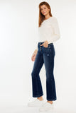 Kancan Mid Rise Button Fly Flare Jeans - Trendsi