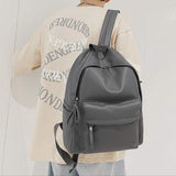 PU Leather Zip Backpack Bag - Trendsi - Flyclothing LLC
