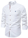 Men's Full Size Button Down Embroidered Shirt Plus Size - Trendsi - Flyclothing LLC