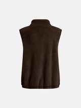 Full Size Fuzzy Zip Up Vest Coat with Pockets - Trendsi - Flyclothing LLC