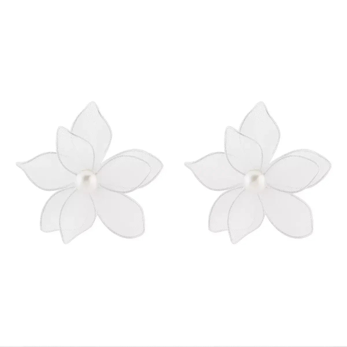 Flower Pearl Stud Earrings - Trendsi - Flyclothing LLC