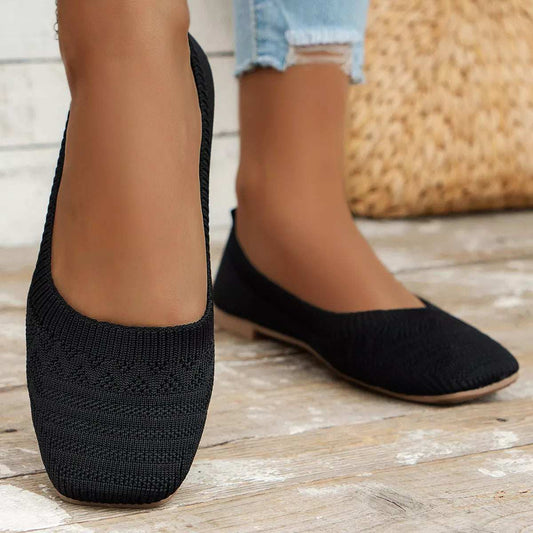 Square Toe Slip-Ons - Trendsi - Flyclothing LLC