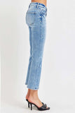 RISEN Full Size Low Rise Crop Slim Straight Jeans - Trendsi - Flyclothing LLC