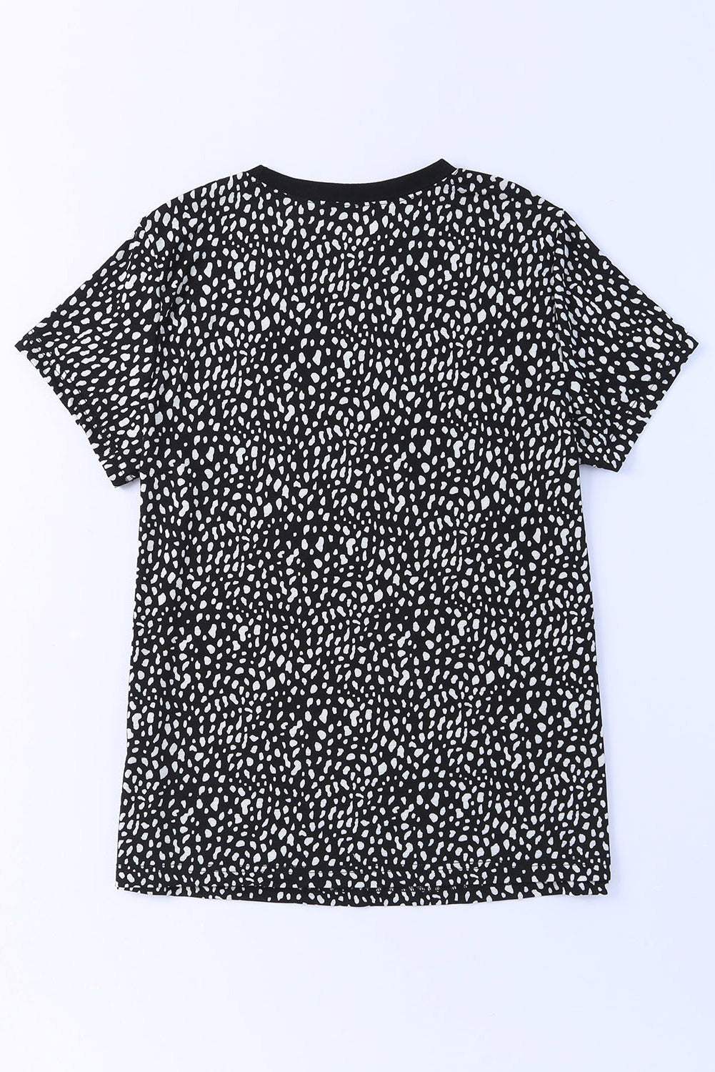 Animal Print Round Neck Short Sleeve T-Shirt - Trendsi - Flyclothing LLC