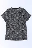 Animal Print Round Neck Short Sleeve T-Shirt - Trendsi - Flyclothing LLC