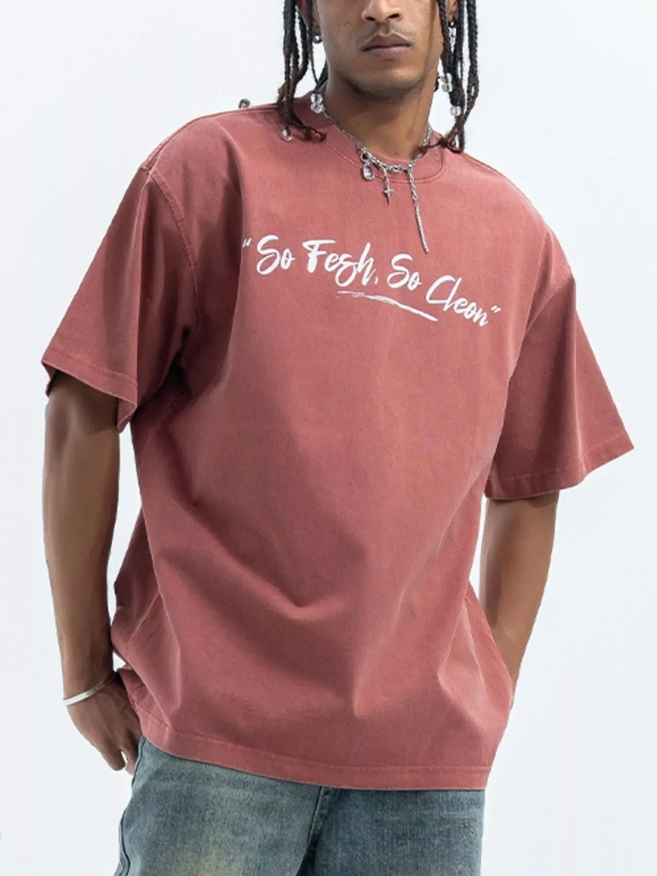 Men's Washed Graphic Oversized T-Shirt - Trendsi - Flyclothing LLC