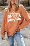 Letter Graphic Round Neck Long Sleeve Oversize Sweatshirt - Trendsi - Flyclothing LLC