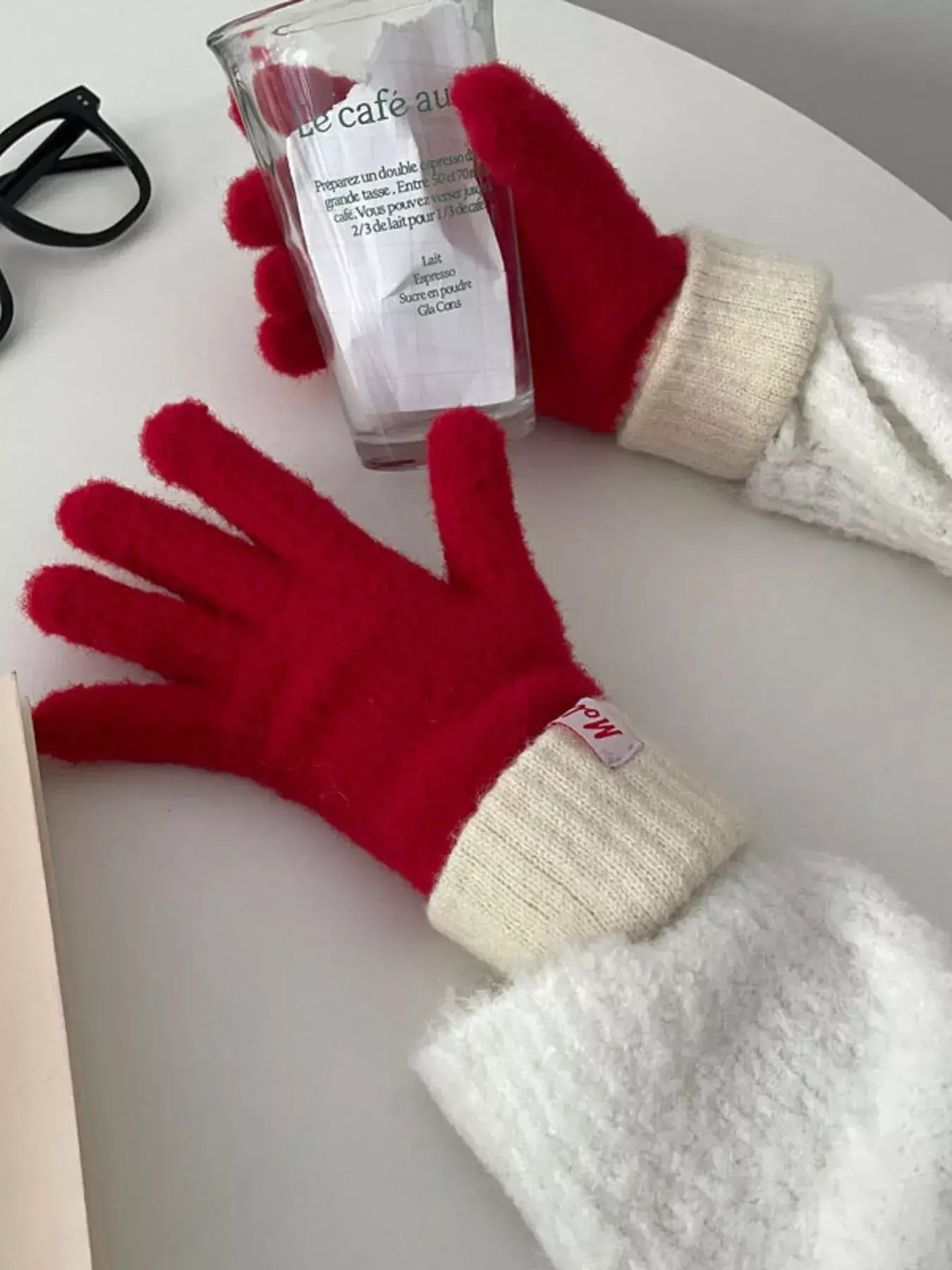 Cozy Knit Gloves with Ribbed Cuff - Trendsi - Flyclothing LLC