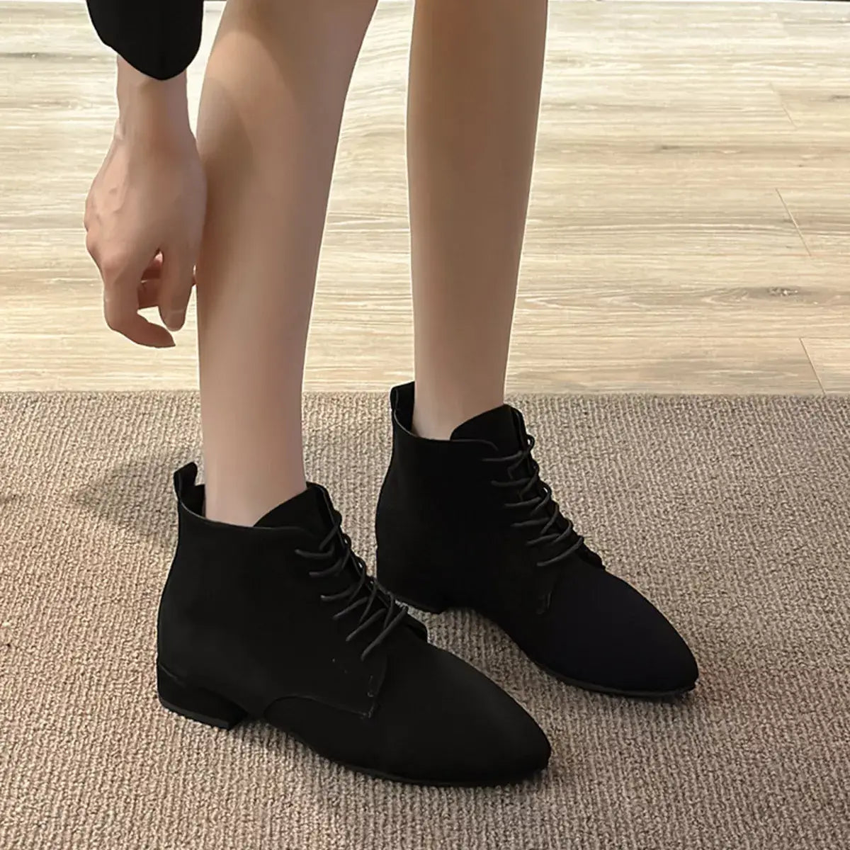 Point Toe Block Heels Boots - Trendsi - Flyclothing LLC