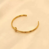 18K Gold-Plated Knot Open Bracelet - Trendsi - Flyclothing LLC