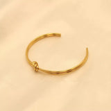 18K Gold-Plated Knot Open Bracelet - Trendsi - Flyclothing LLC