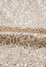 Sequin Surplice Long Sleeve Bodysuit - Trendsi - Flyclothing LLC