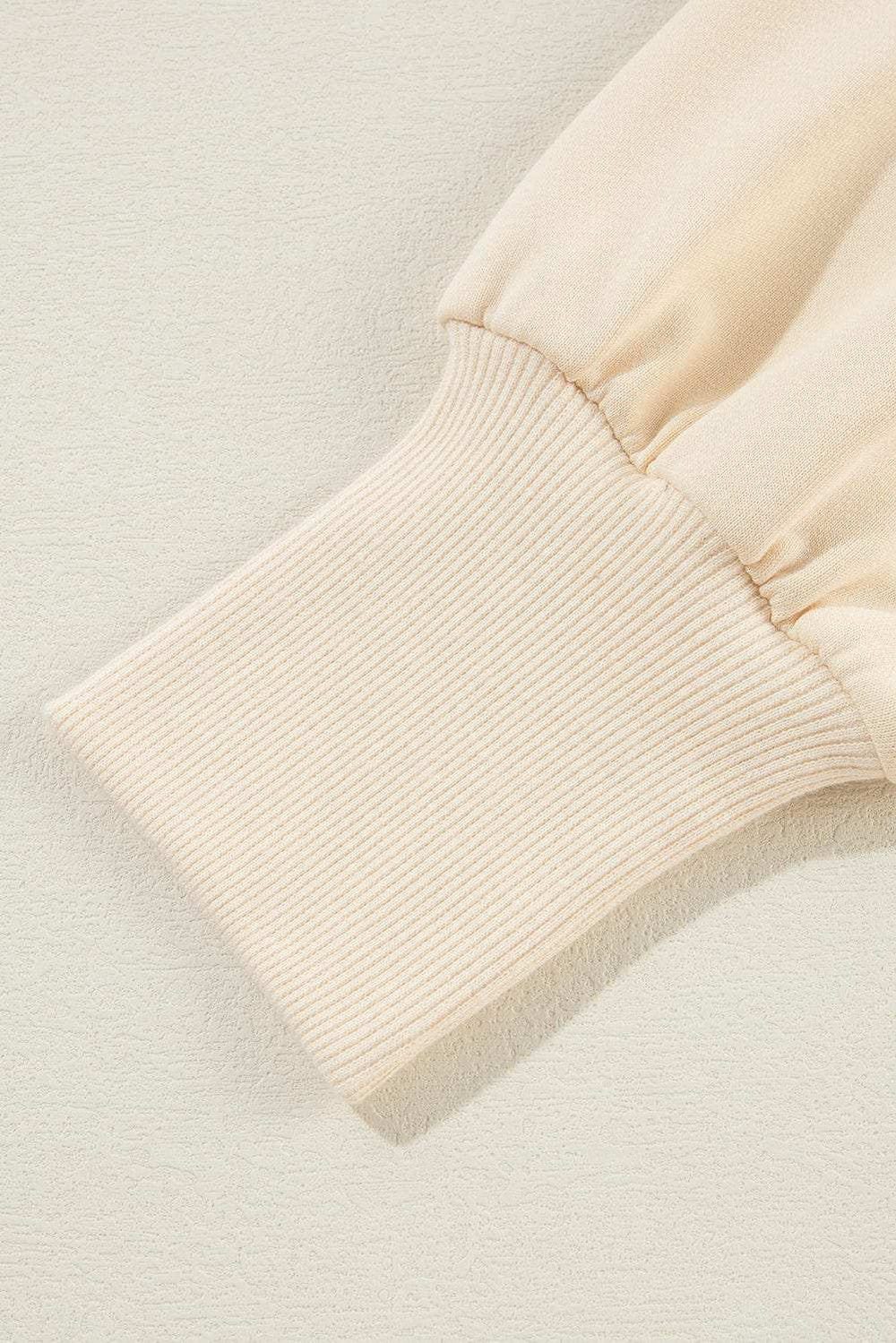 Striped Johnny Collar Long Sleeve Sweatshirt - Trendsi - Flyclothing LLC