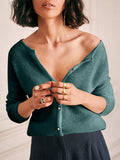Button Down Long Sleeve Sweater - Trendsi - Flyclothing LLC