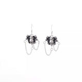 Halloween Alloy Heart Skull Earrings with Chain Detail - Trendsi - Flyclothing LLC