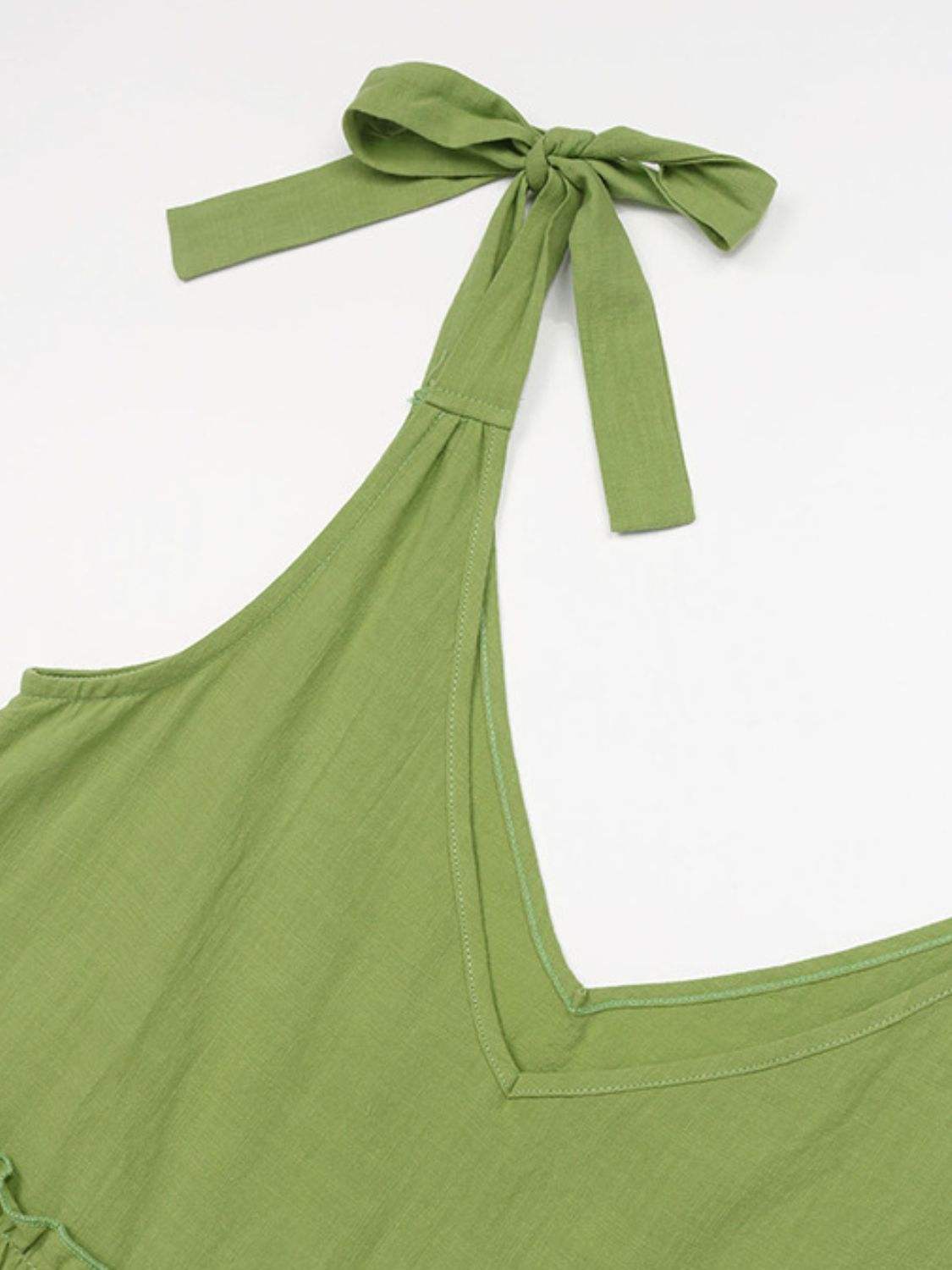Tiered Frill V-Neck Sleeveless Dress - Trendsi - Flyclothing LLC